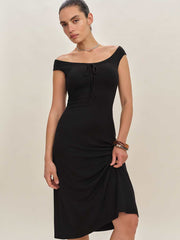 Reformation Milo Knit Dress - Black