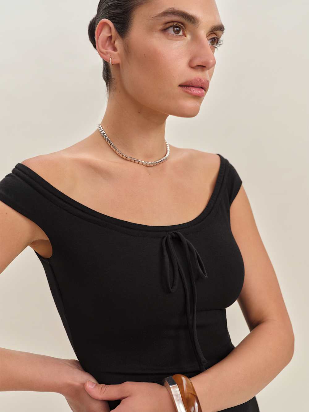 Reformation Milo Knit Dress - Black