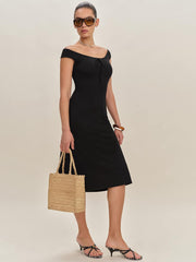Reformation Milo Knit Dress - Black