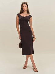 Reformation Milo Knit Dress - Mole