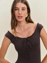 Reformation Milo Knit Dress - Mole