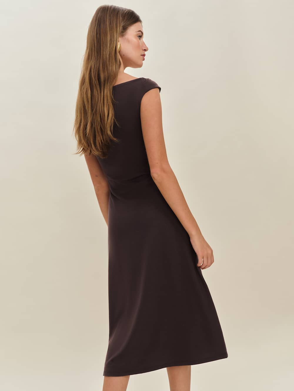 Reformation Milo Knit Dress - Mole
