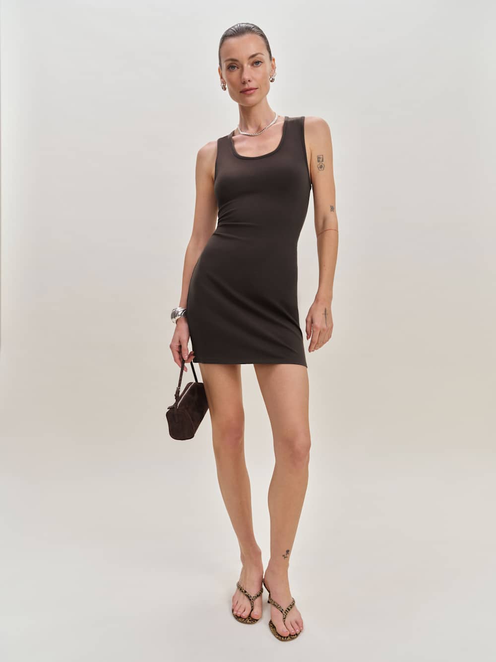 Reformation Kelsey Knit Dress - Mole