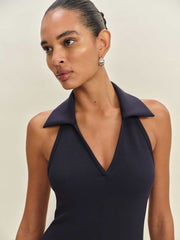 Reformation Austine Knit Dress - Navy