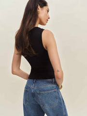 Reformation Bella Knit Top - Black