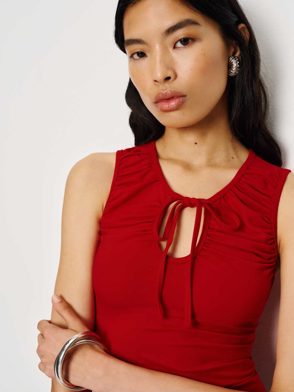 Reformation Bella Knit Top - Lipstick