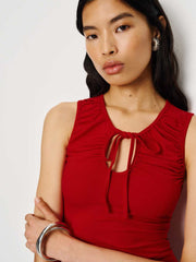 Reformation Bella Knit Top - Lipstick