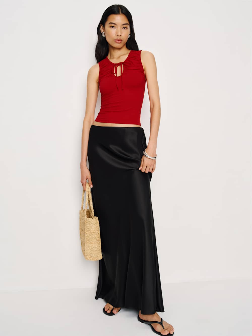 Reformation Bella Knit Top - Lipstick