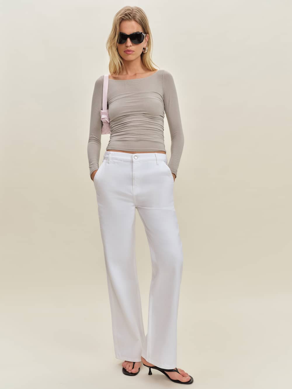 Reformation Julian Knit Top - Rock