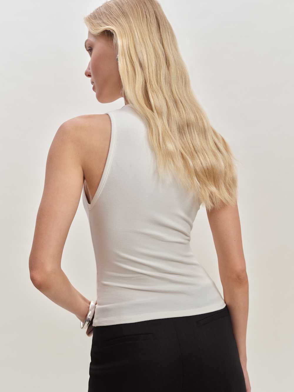 Reformation Archie Knit Top - Fior Di Latte