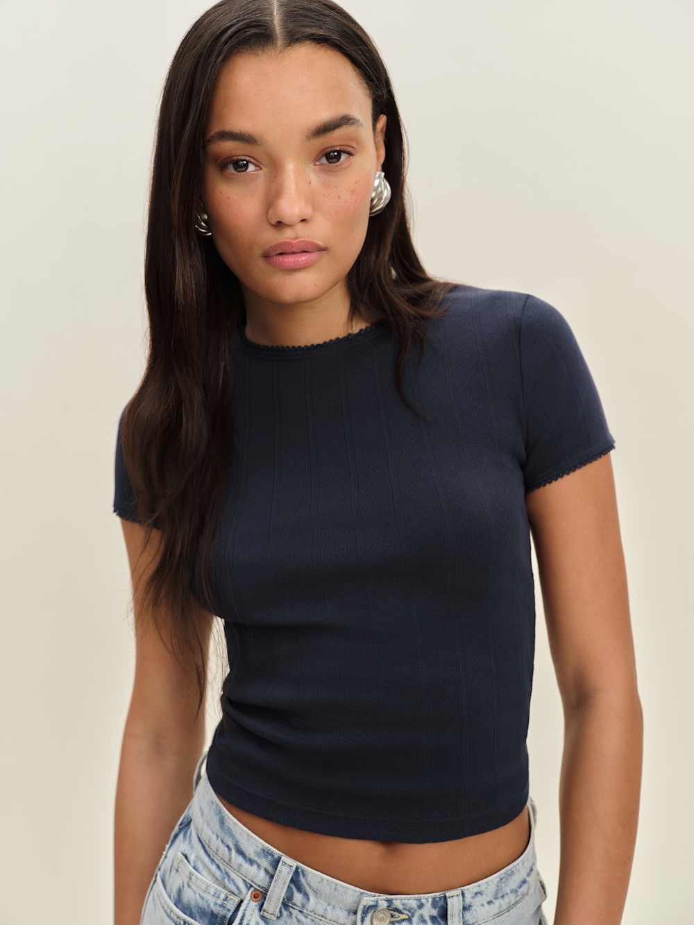 Reformation Lucas Pointelle Top - Midnight