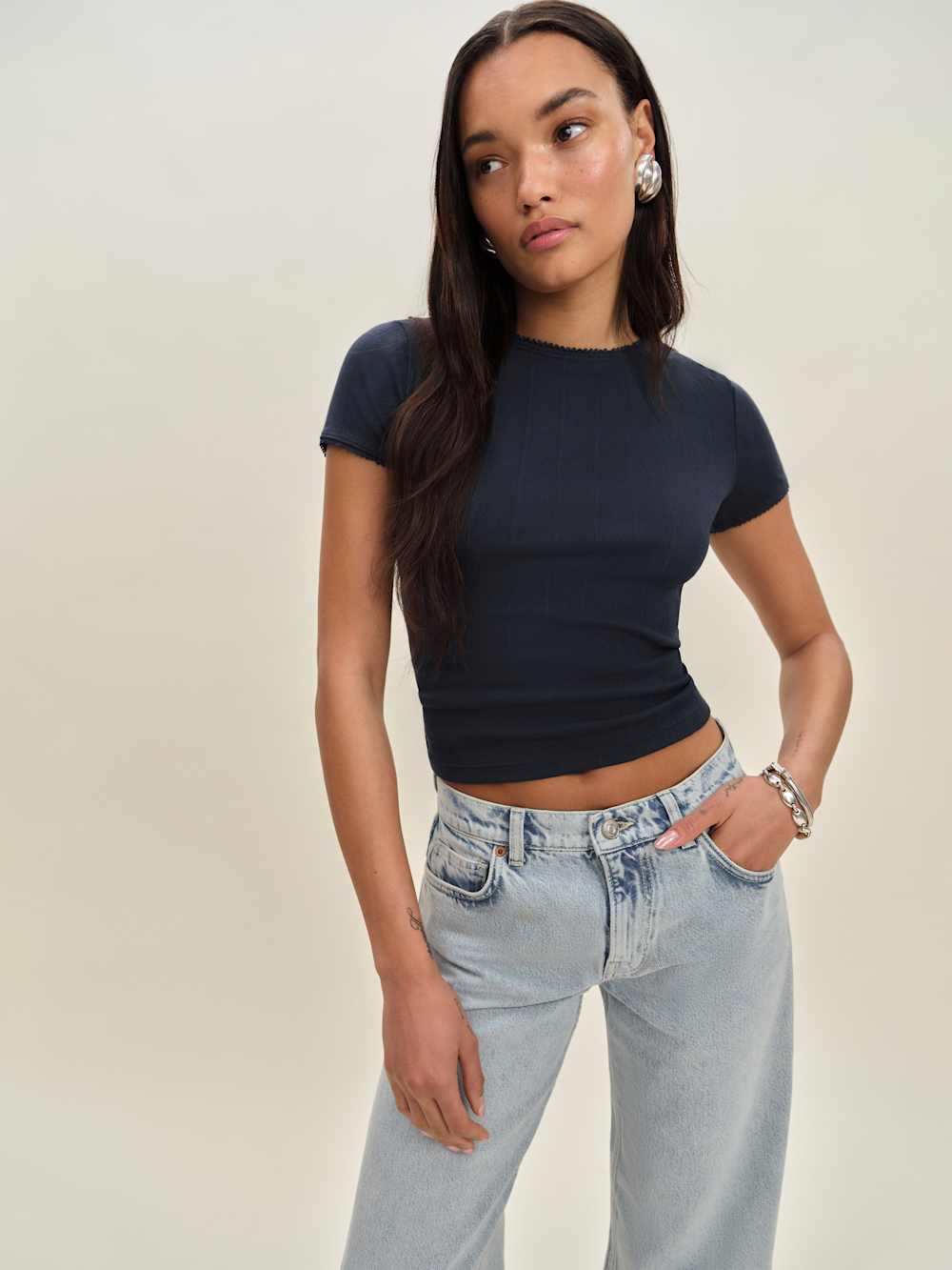Reformation Lucas Pointelle Top - Midnight