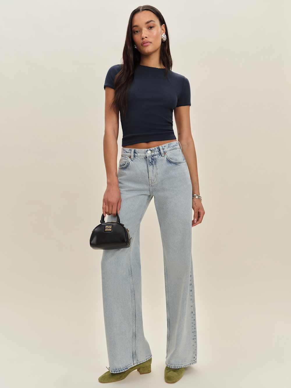 Reformation Lucas Pointelle Top - Midnight