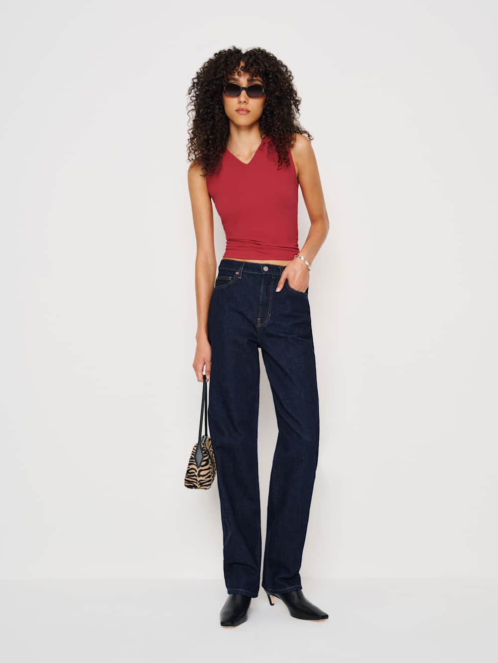 Reformation Wren Knit Top - Lipstick