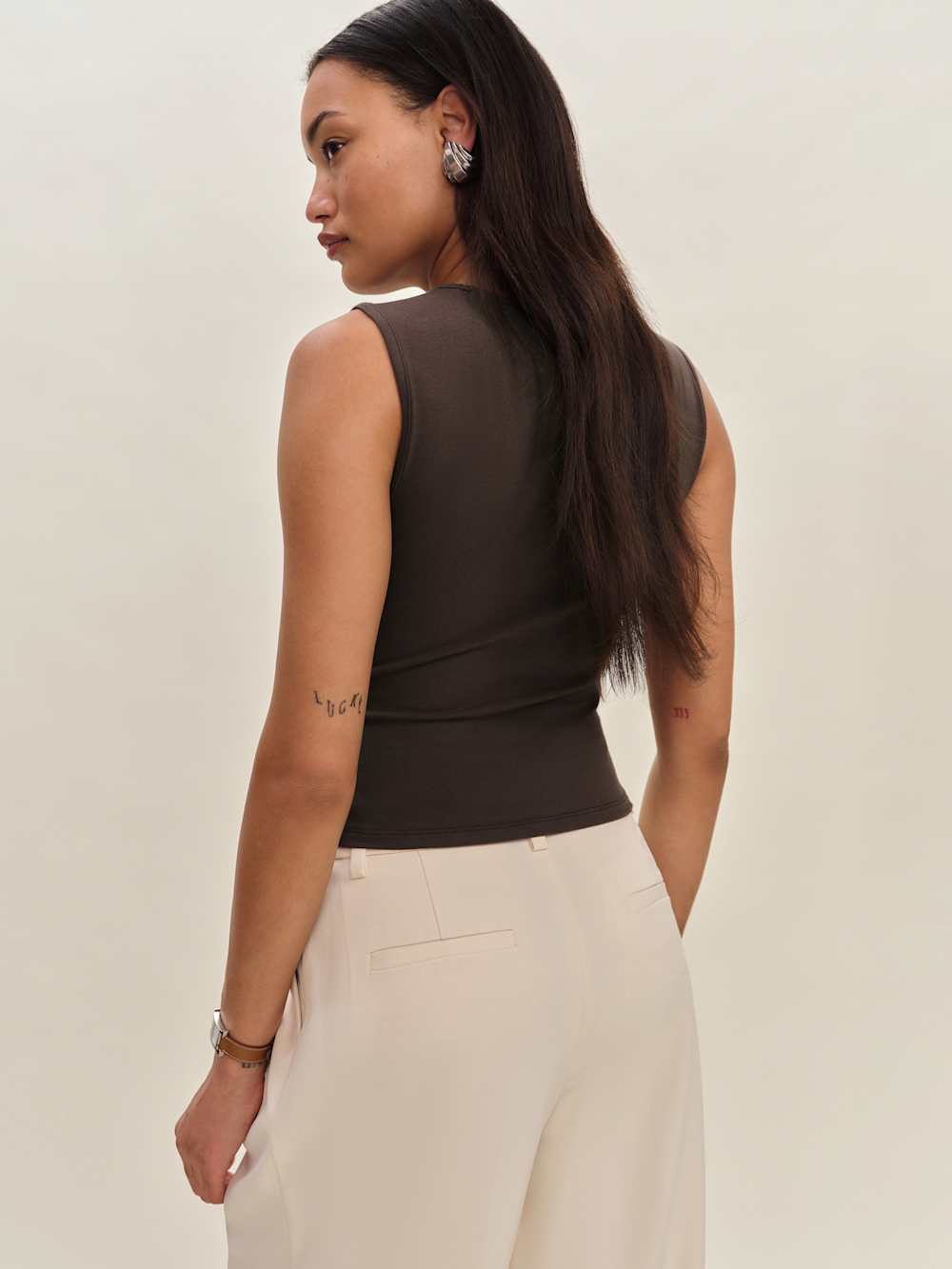 Reformation Wren Knit Top - Mole