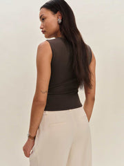 Reformation Wren Knit Top - Mole