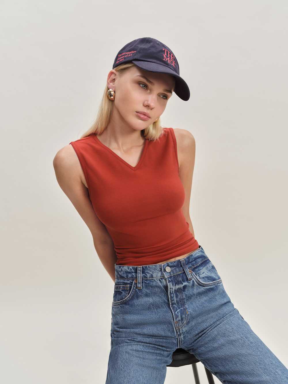 Reformation Wren Knit Top - Sundried Tomato