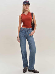 Reformation Wren Knit Top - Sundried Tomato