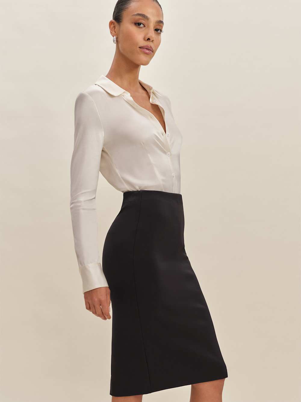 Reformation Maison Knit Skirt - Black