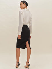 Reformation Maison Knit Skirt - Black