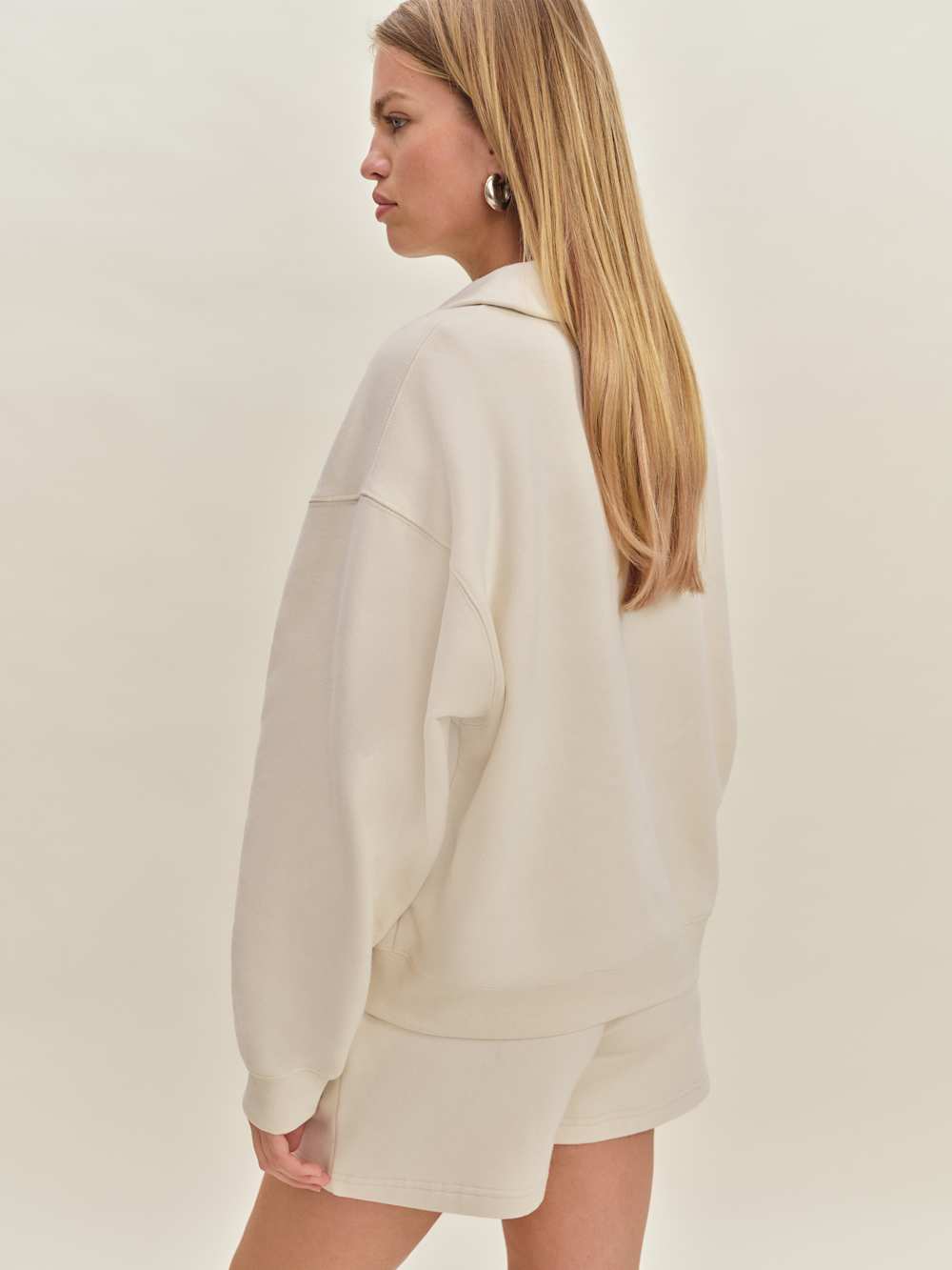 Reformation Nico Classic Polo Sweatshirt - Almond