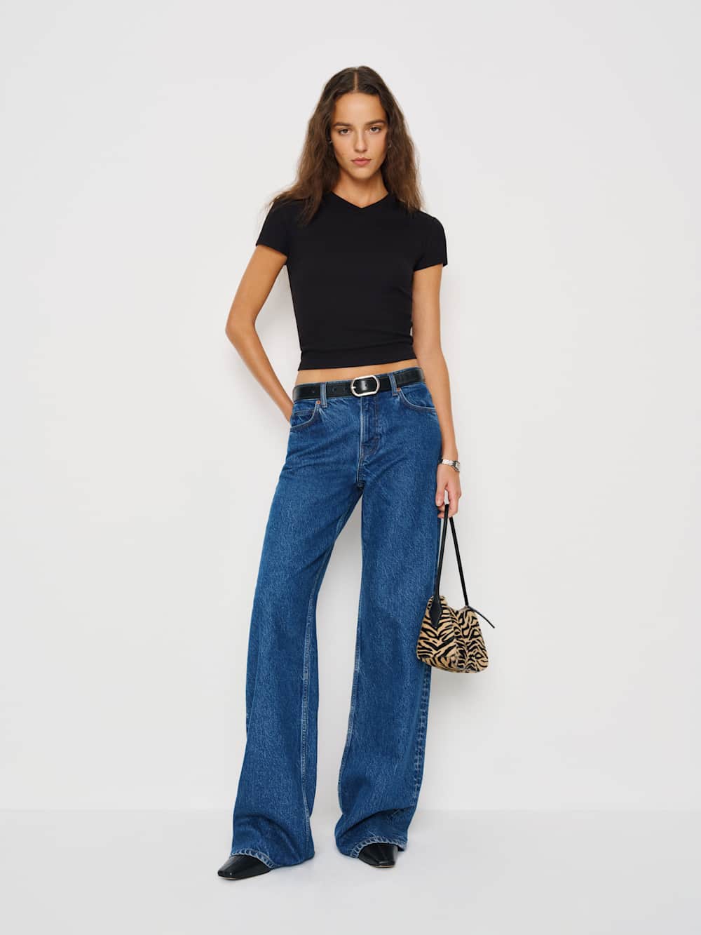 Reformation Lindie Tee - Black