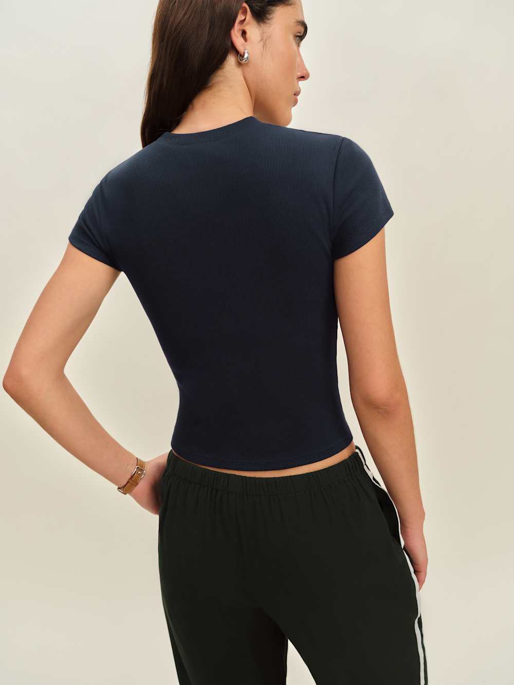 Reformation Lindie Tee - Midnight