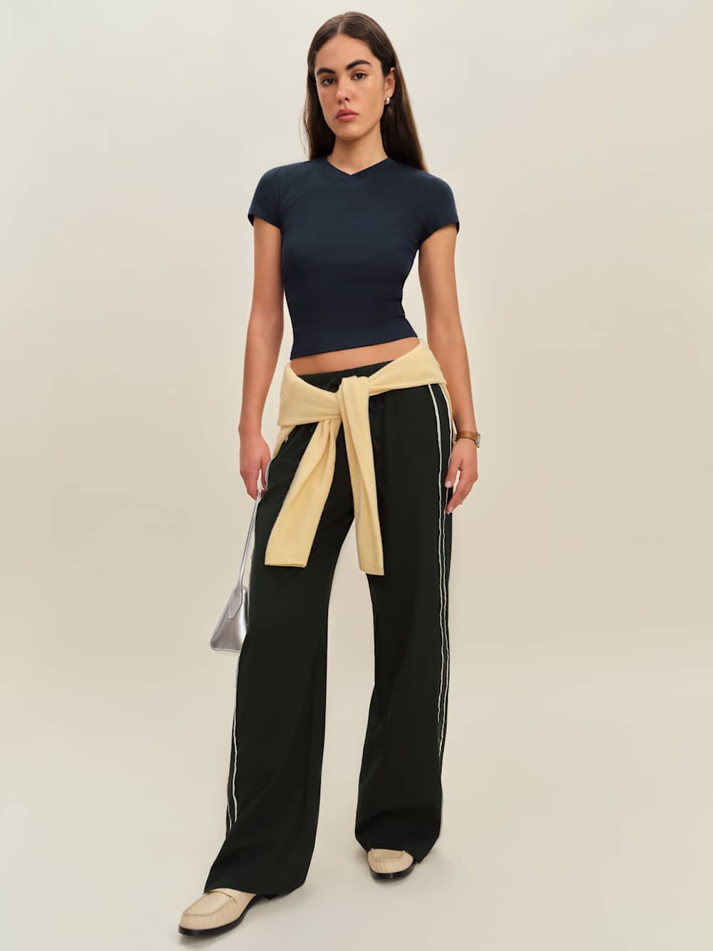 Reformation Lindie Tee - Midnight