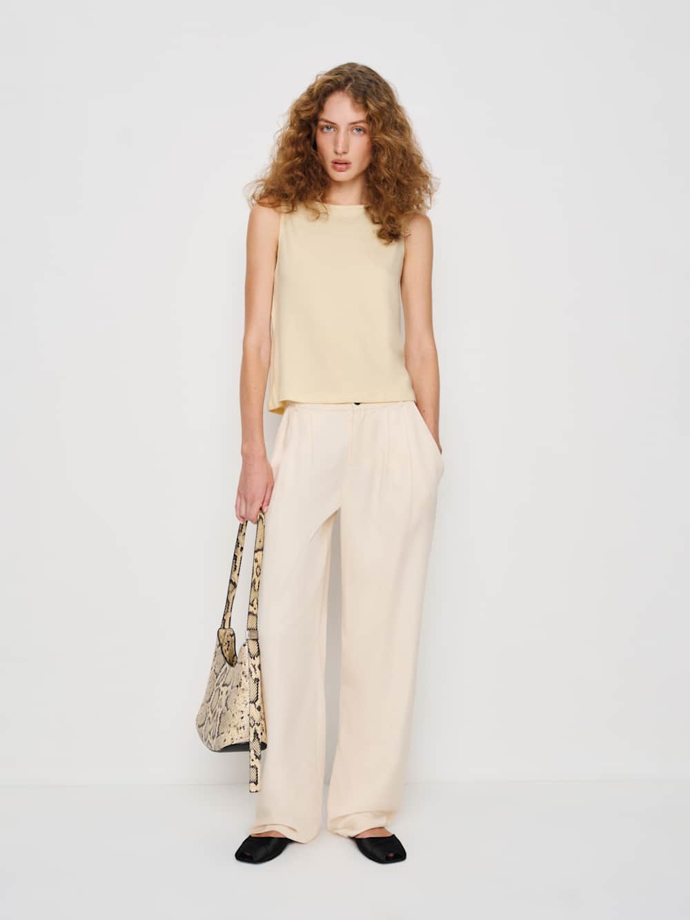 Reformation Pears Knit Top - Custard