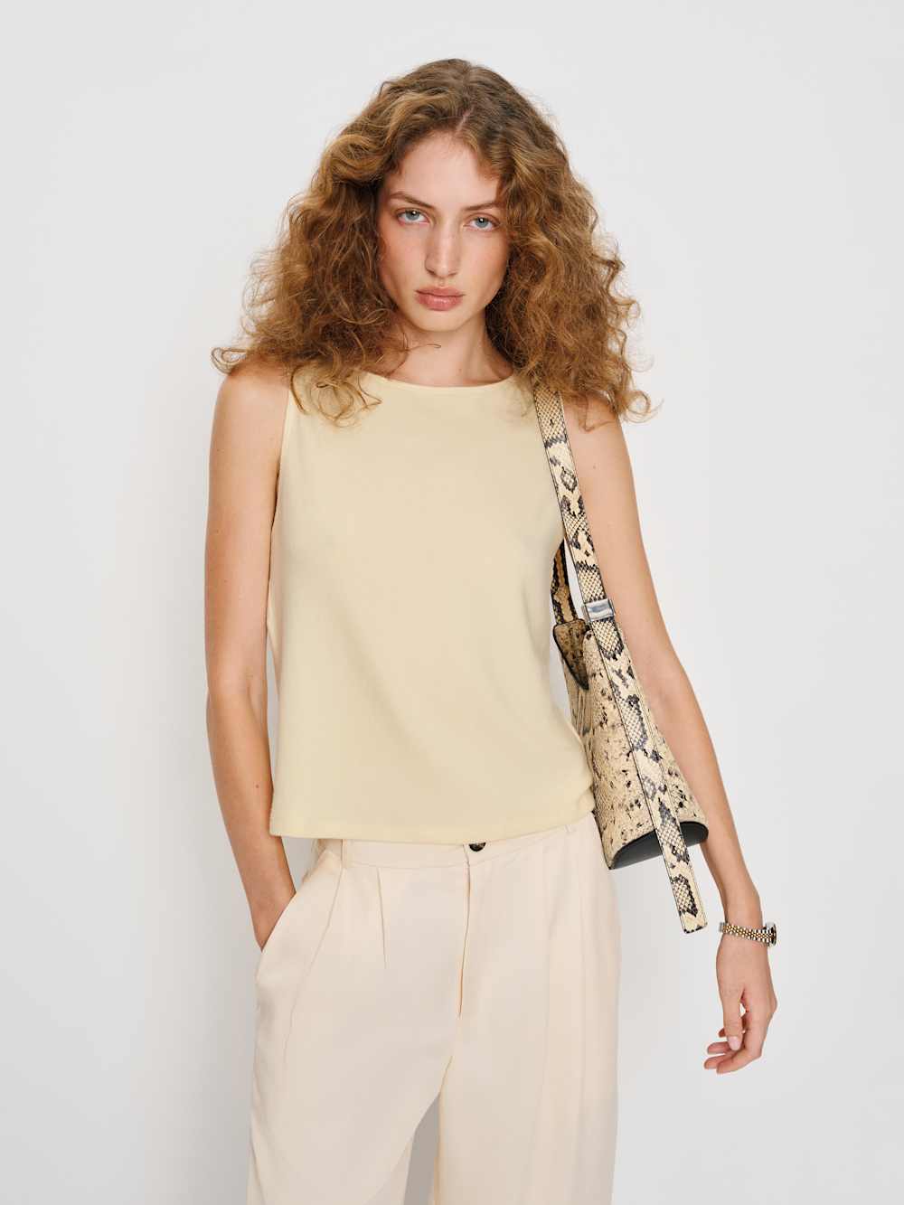 Reformation Pears Knit Top - Custard