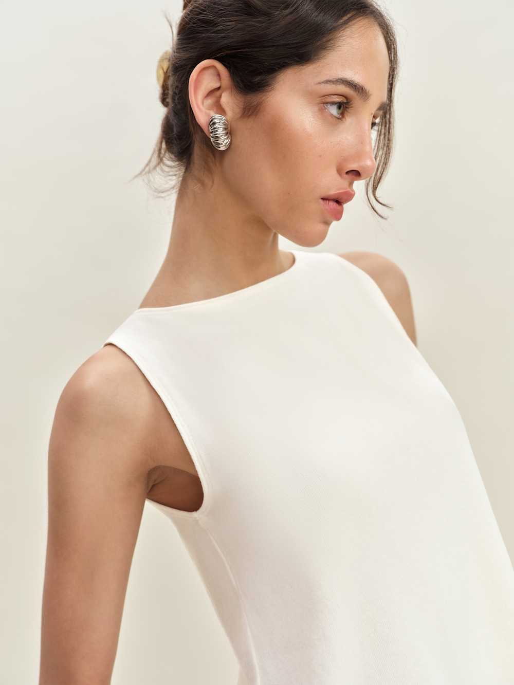 Reformation Pears Knit Top - Fior Di Latte