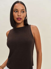 Reformation Pears Knit Top - Mole