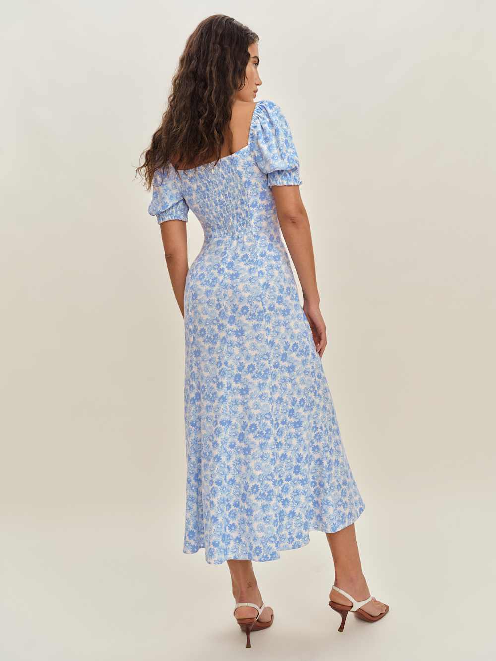 Reformation Haisley Dress - Blue Daisy
