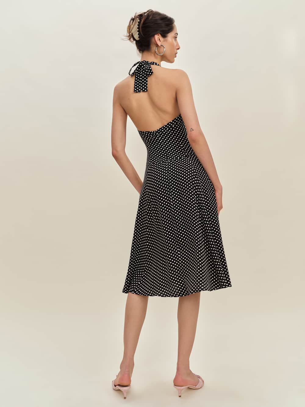Reformation Sofia Dress - Caviar Dot