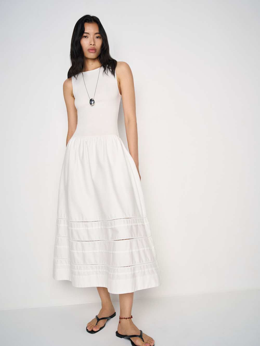 Reformation Idelle Dress - White
