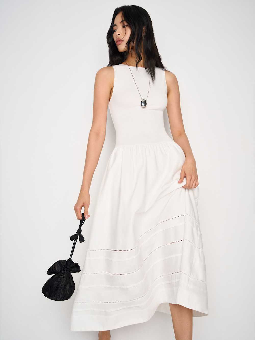 Reformation Idelle Dress - White
