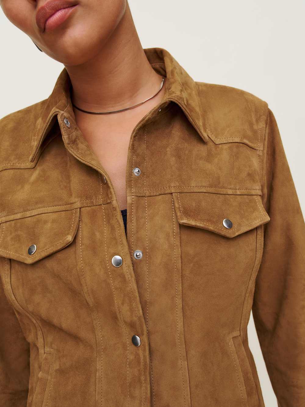 Reformation Veda Skylar Suede Shirt Jacket - Topanga Canyon