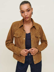 Reformation Veda Skylar Suede Shirt Jacket - Topanga Canyon