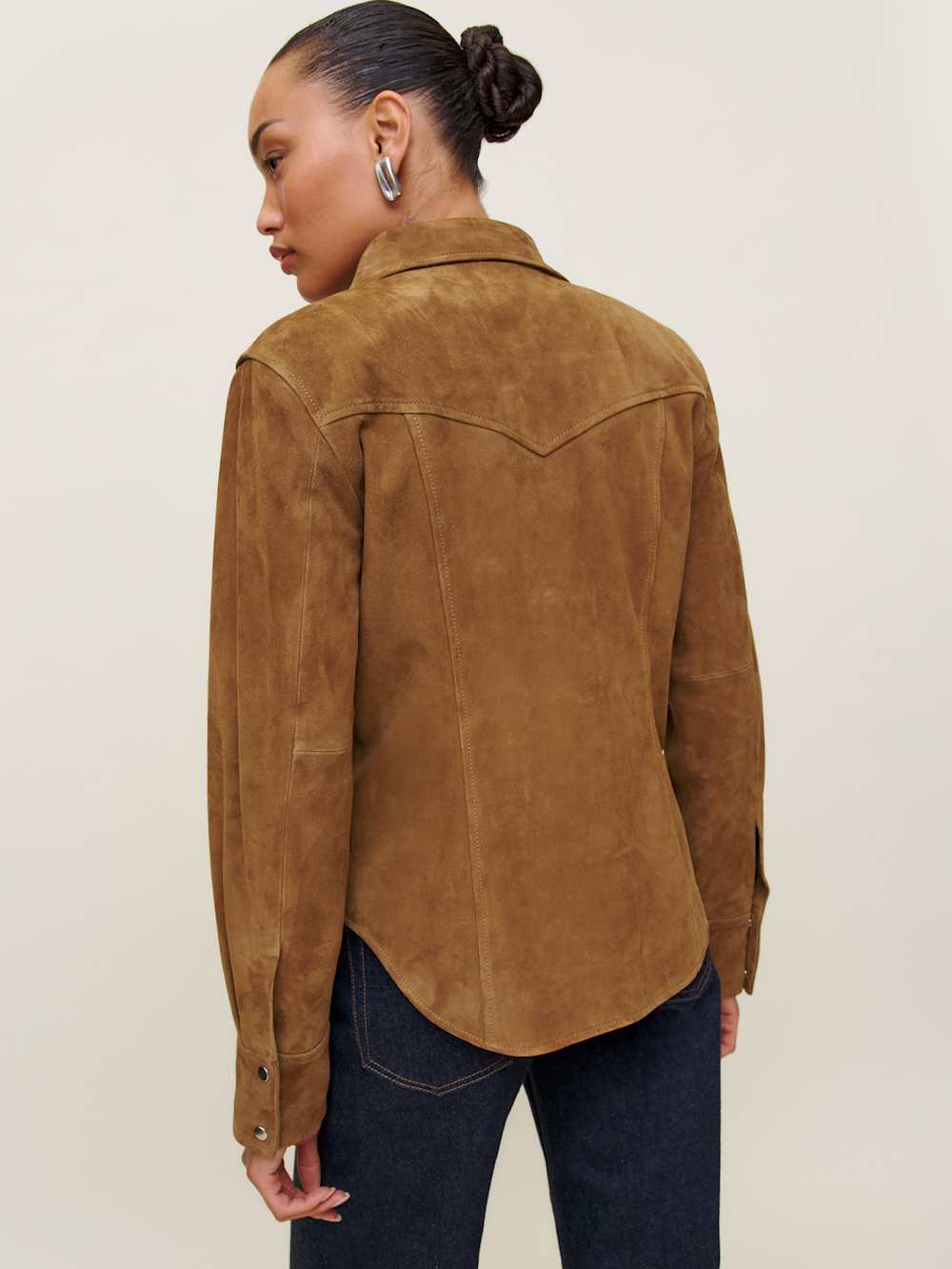 Reformation Veda Skylar Suede Shirt Jacket - Topanga Canyon