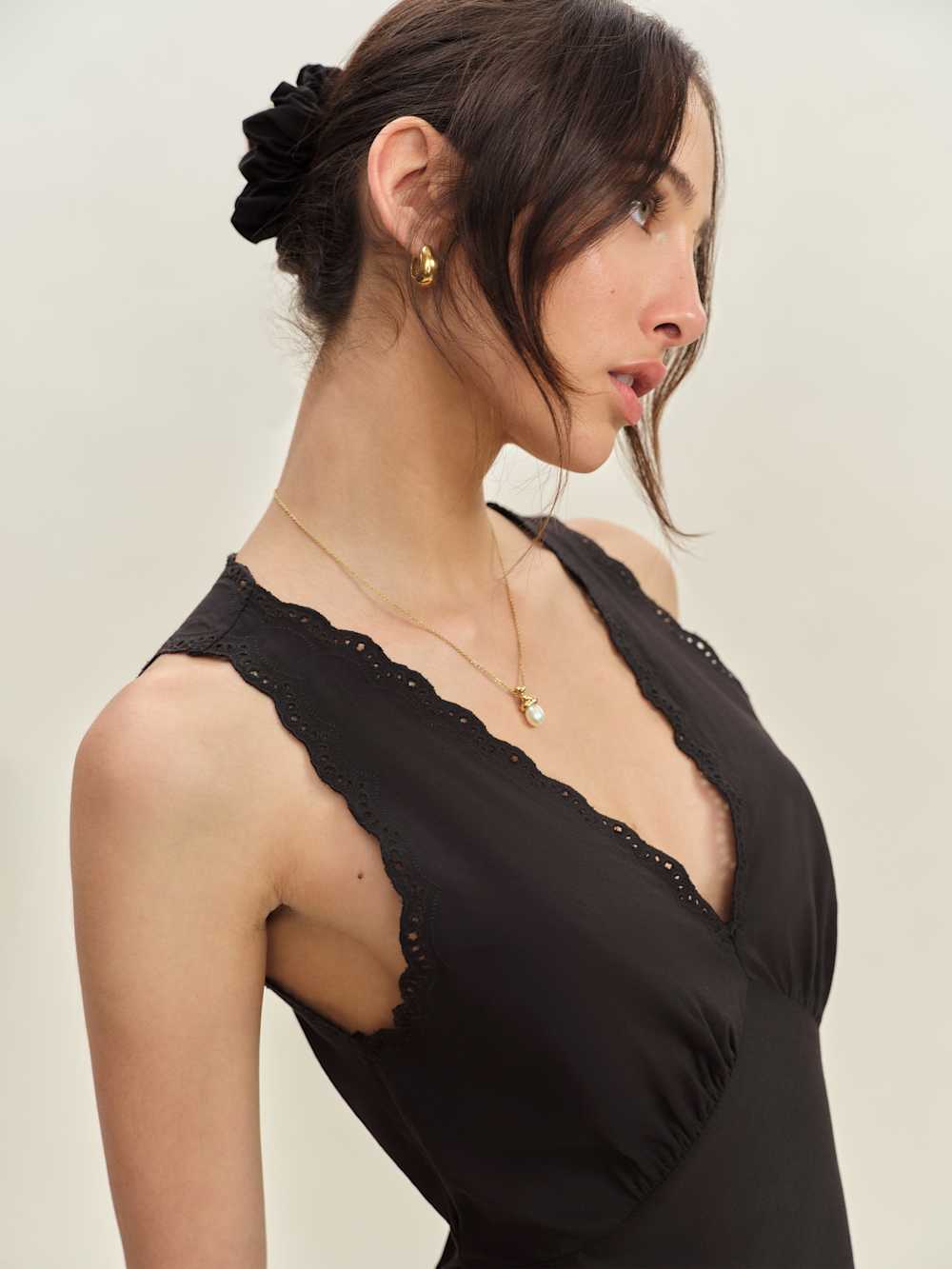 Reformation Lila Sleep Dress - Black