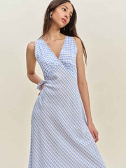 Reformation Lila Sleep Dress - Crystal Check