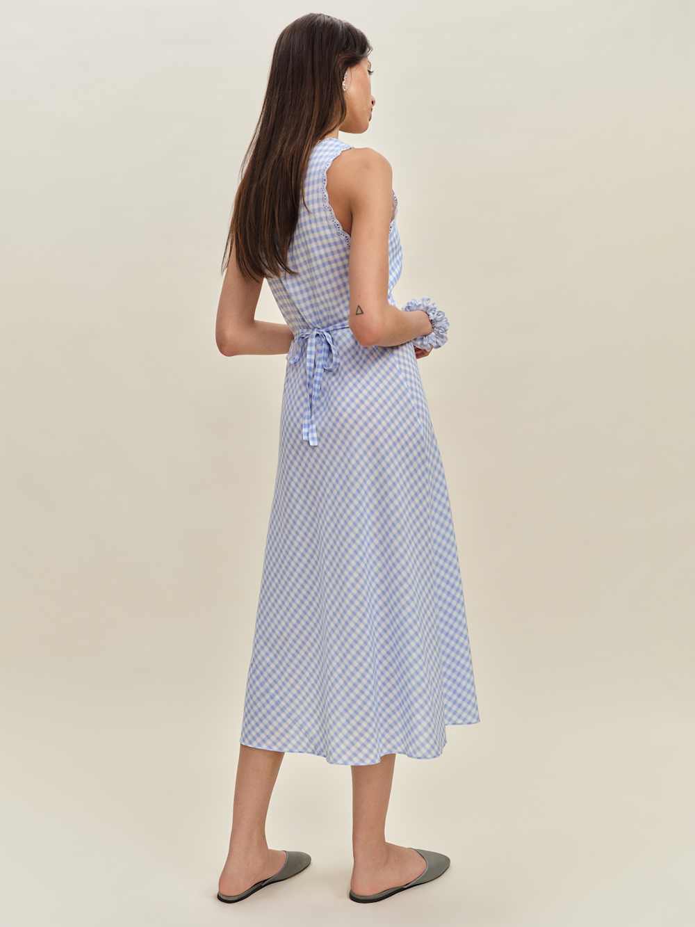 Reformation Lila Sleep Dress - Crystal Check