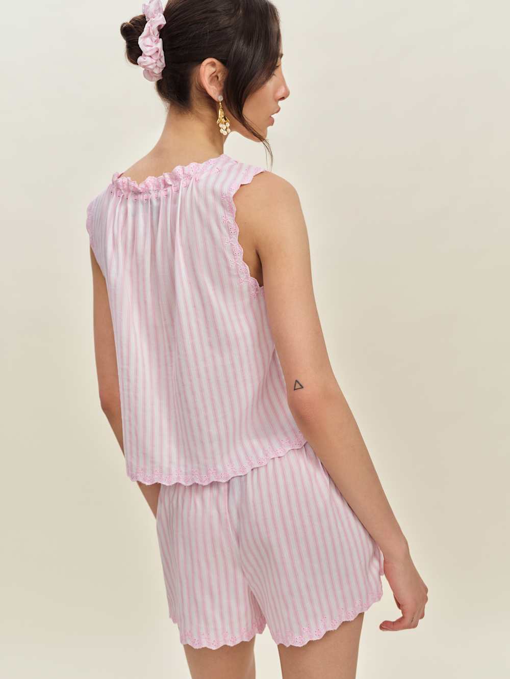 Reformation Hazel Pajama Set - Hummingbird Stripe