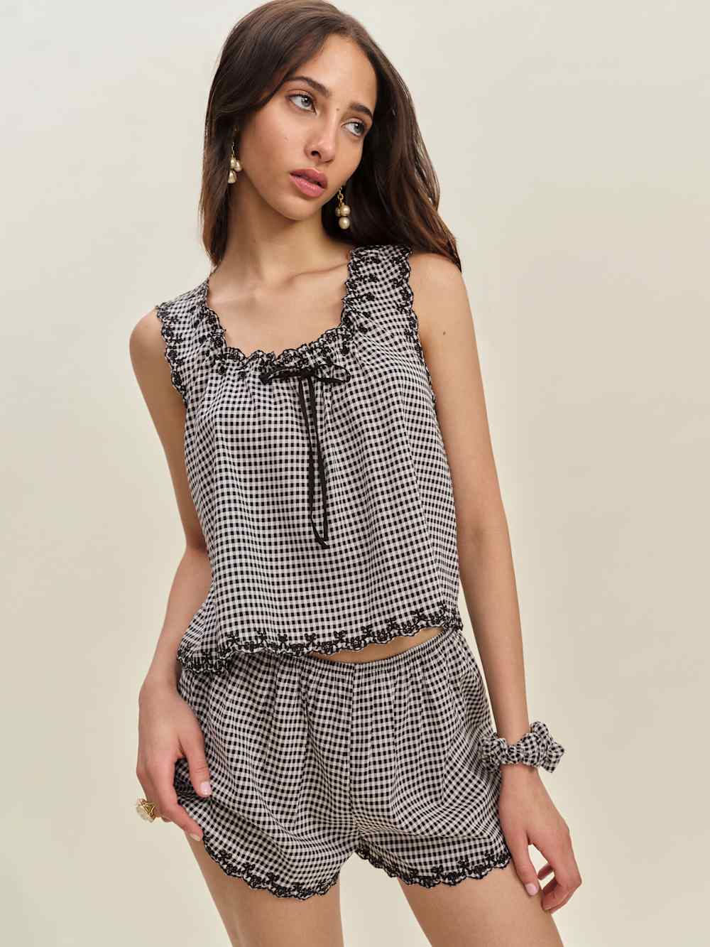 Reformation Hazel Pajama Set - Remy Check