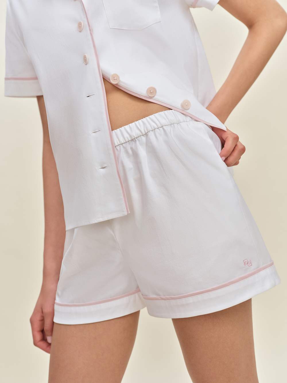 Reformation Blair Pajama Set - White