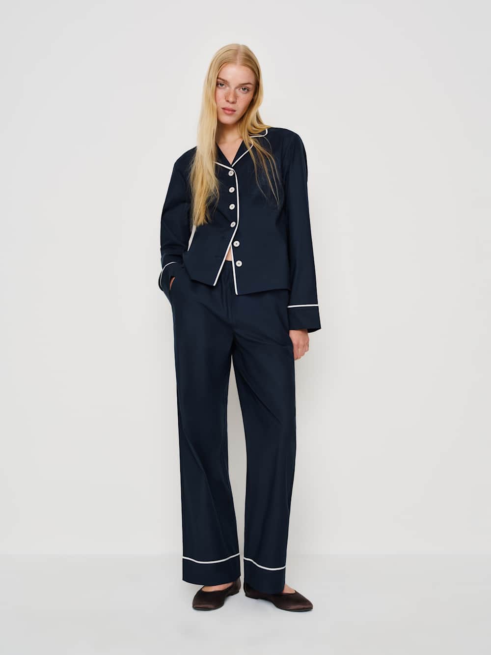 Reformation Coco Pajama Set - Midnight