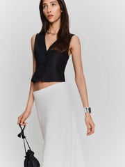 Reformation Anita Linen Vest - Black