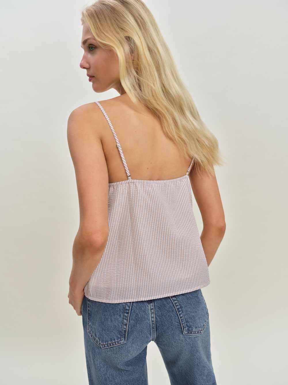 Reformation Emina Top - Sand Stripe
