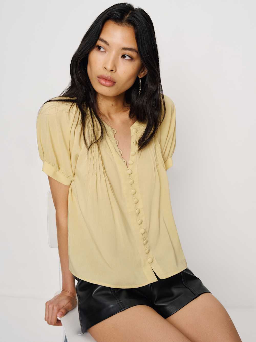 Reformation Calia Top - Blonde