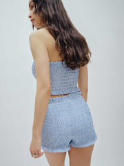 Reformation Nesta Top - Blue Check